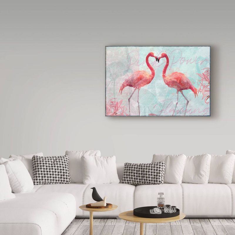 22" x 32" Flamingo Power by Cora Niele - Trademark Fine Art