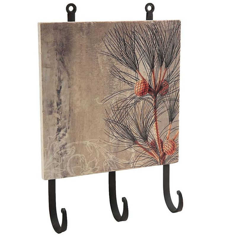 Plow & Hearth - Marble Wall-Mount Plaque with Hanging Hooks