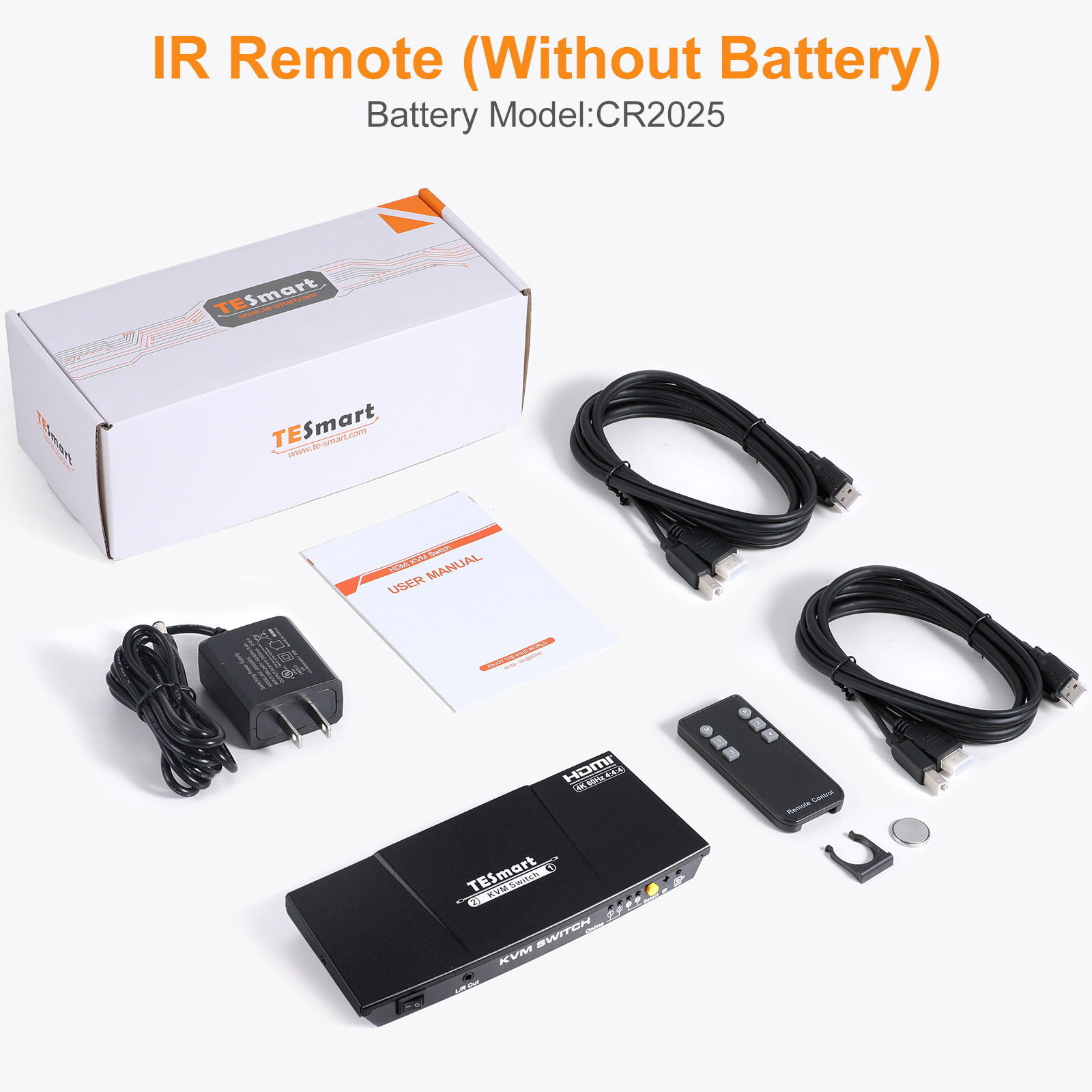 TESmart HDMI KVM Switch 4 ports 4 in 1 out  , support 4k 3840*2160@60Hz 4:4:4  Support HDR 10 and Dolby Vision ,Complaint with HDCP 2.2, With USB2.0 and audio output ports