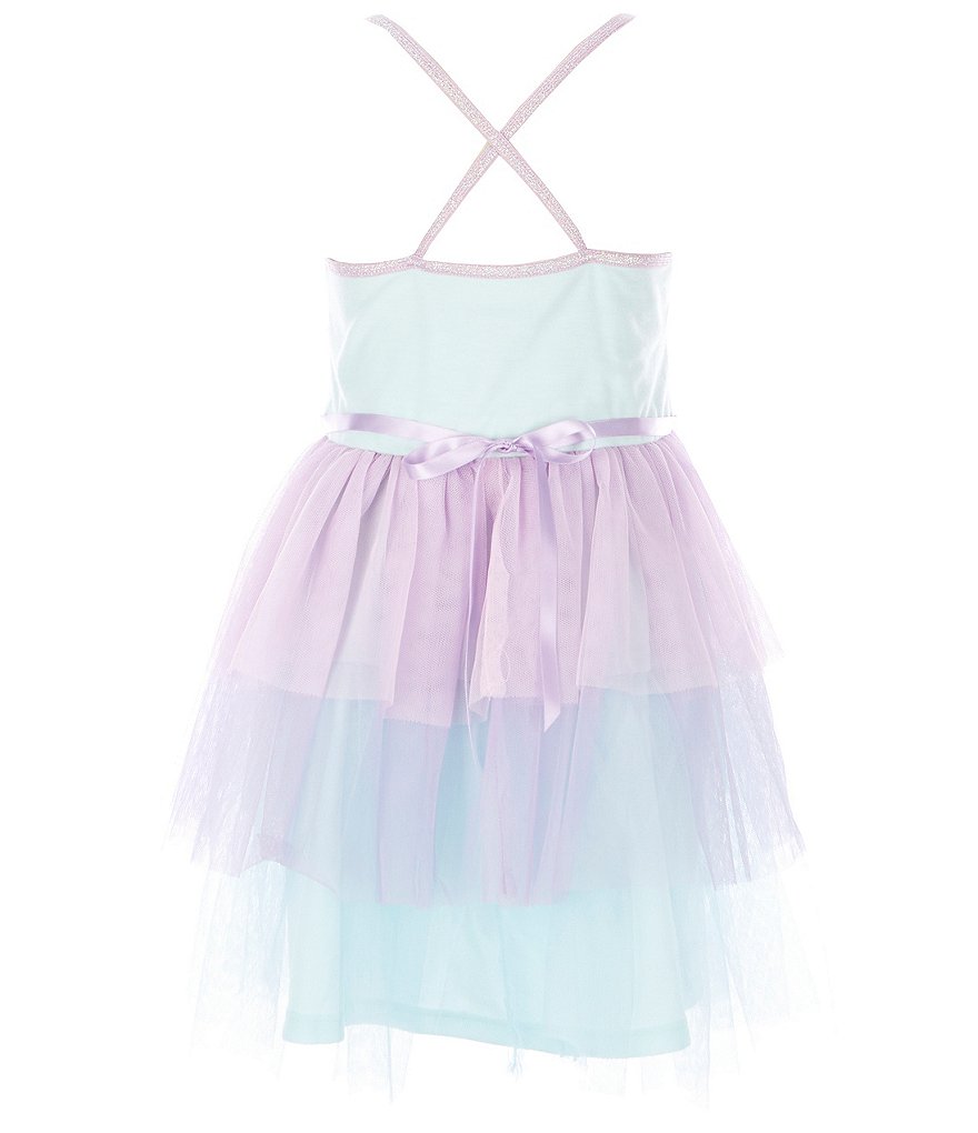 Zunie Little Girls 2T-6X Sequin Butterfly Tiered-Mesh Tutu Dress