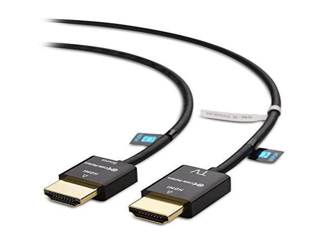 cable matters ultra thin hdmi cable with redmere (ultra slim hdmi cable) 4k rated with ethernet 15 feet