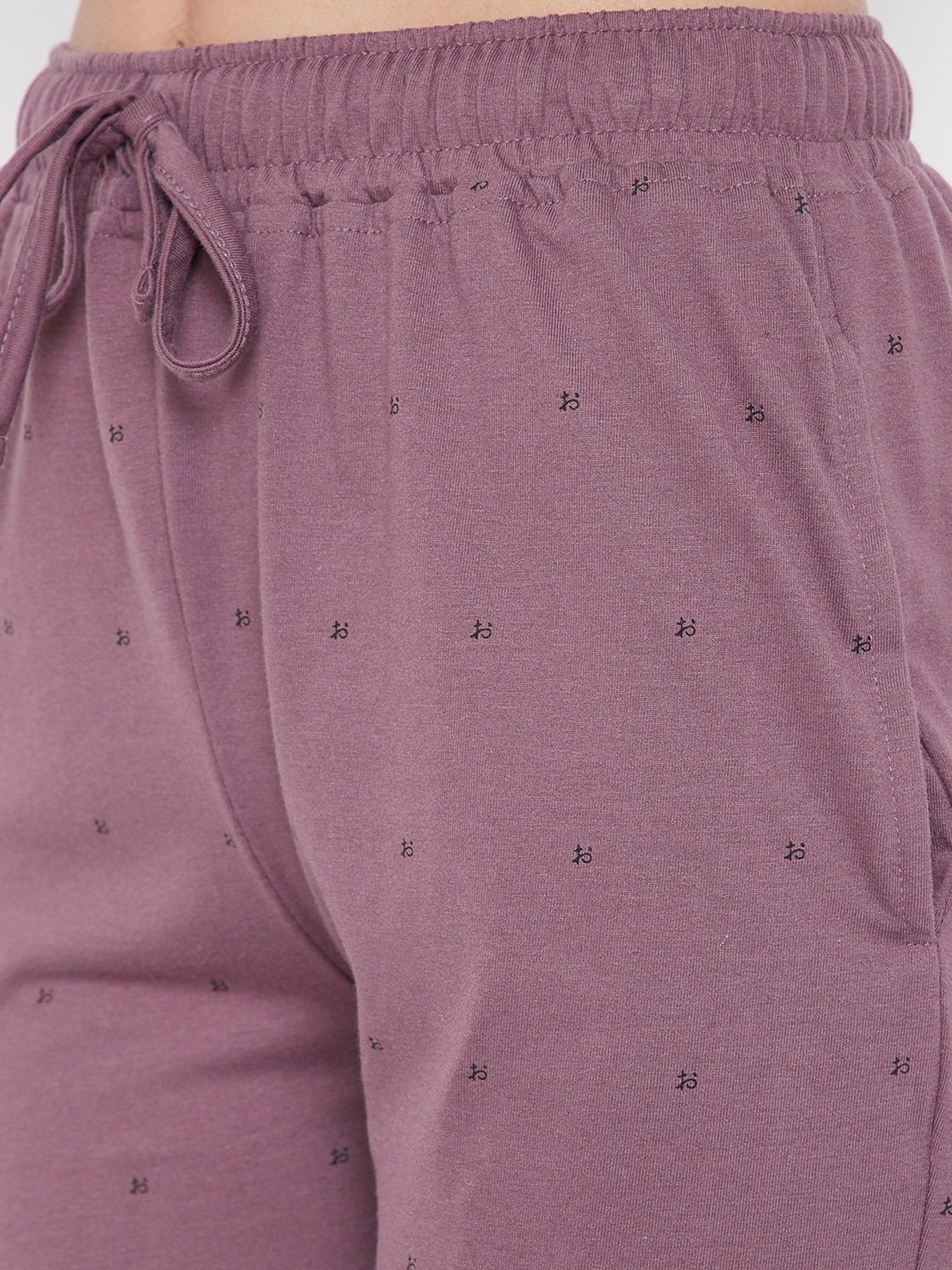 Okane Light Mauve Printed Pyjamas