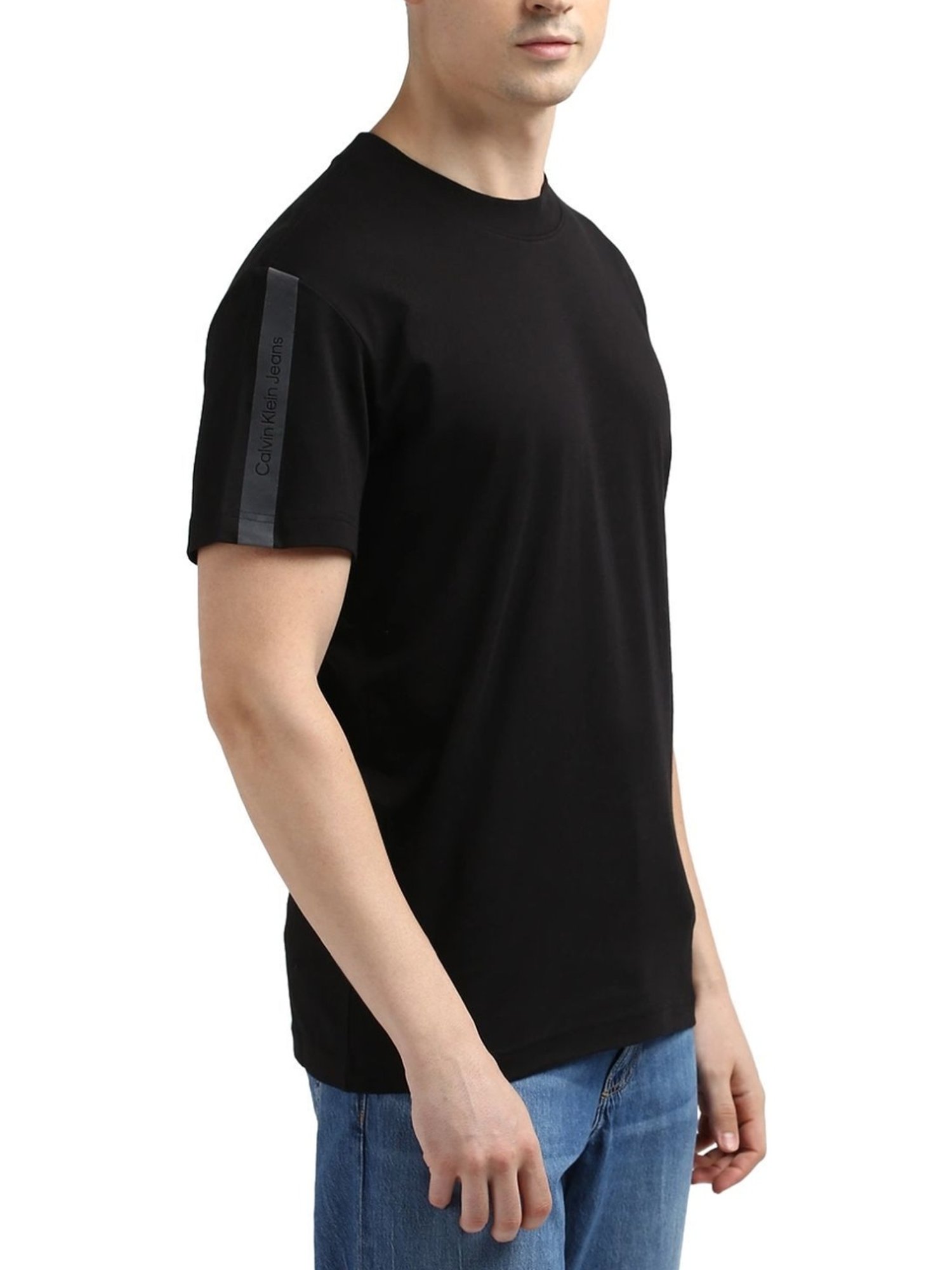 Calvin Klein Black Cotton Regular Fit T-Shirt