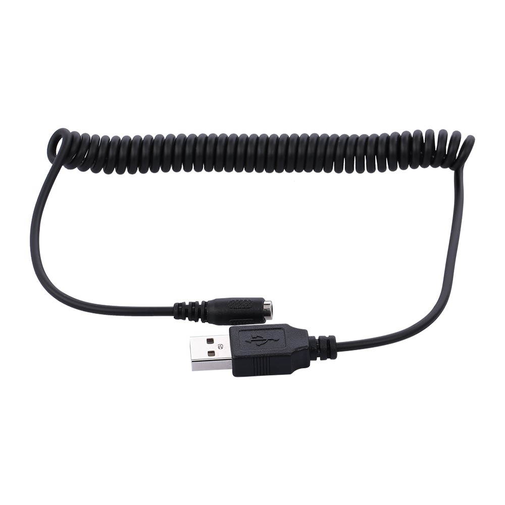 USB Male to DC 3.5 x 1.1 Female Power Cable Spring Power Line for PC Computer