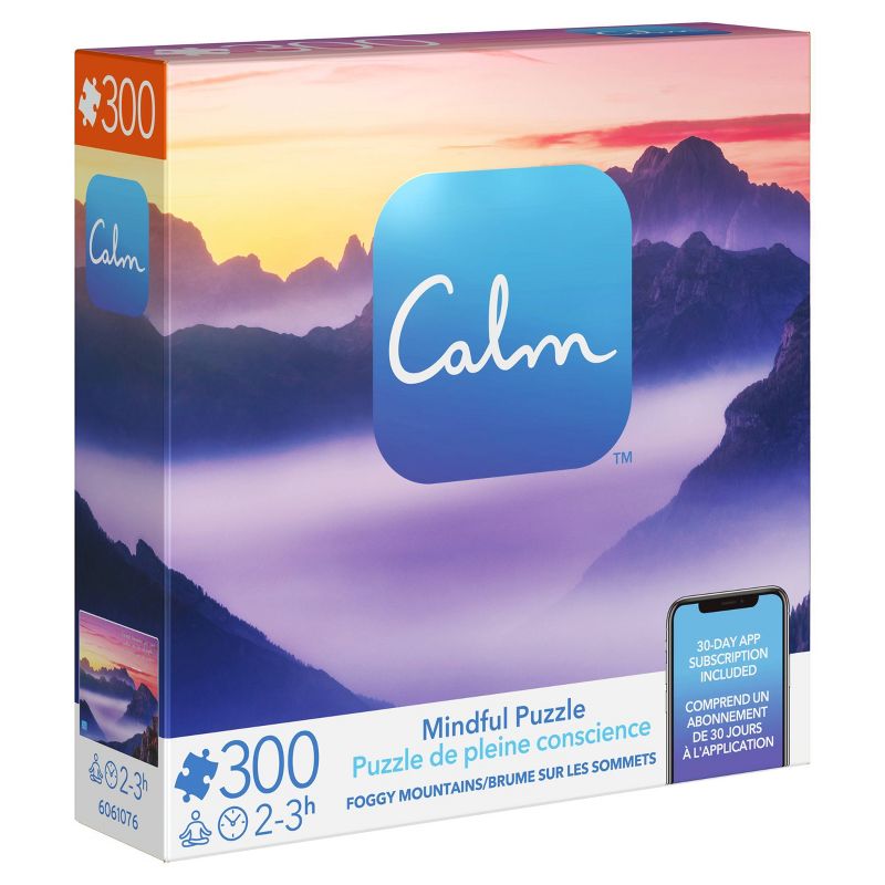 Spin Master Calm App: Foggy Mountains Jigsaw Puzzle - 300pc