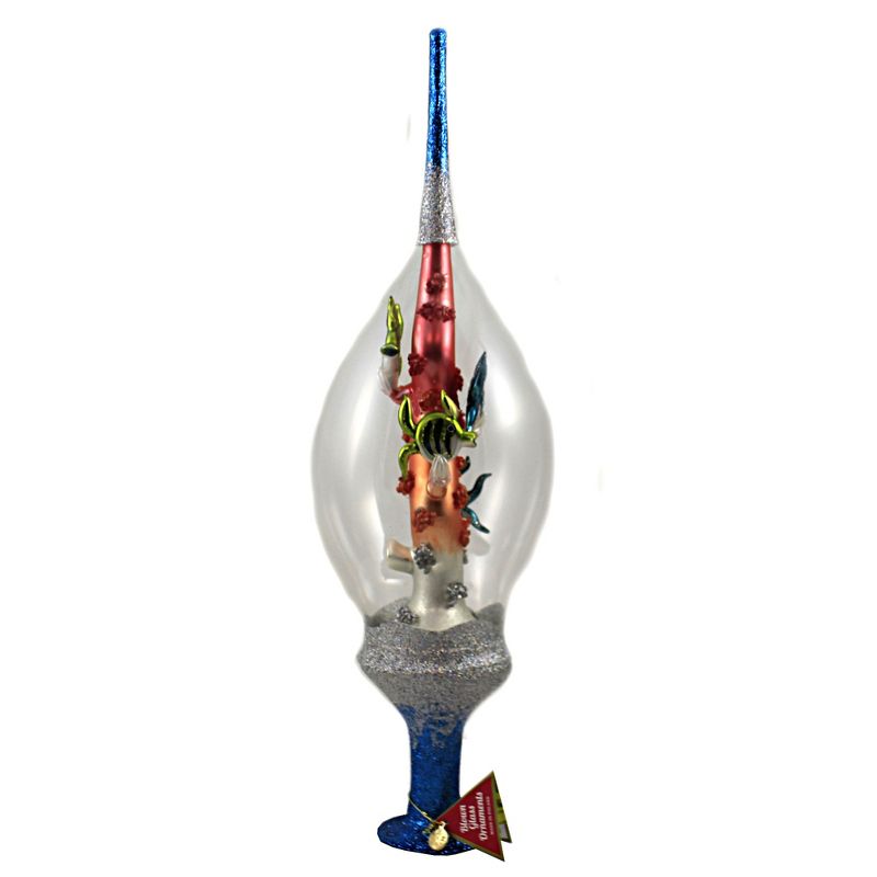 Morawski 18.5" Pink Coral & Angel Fish Finial Tree Topper Centerpiece Reef  -  Tree Toppers