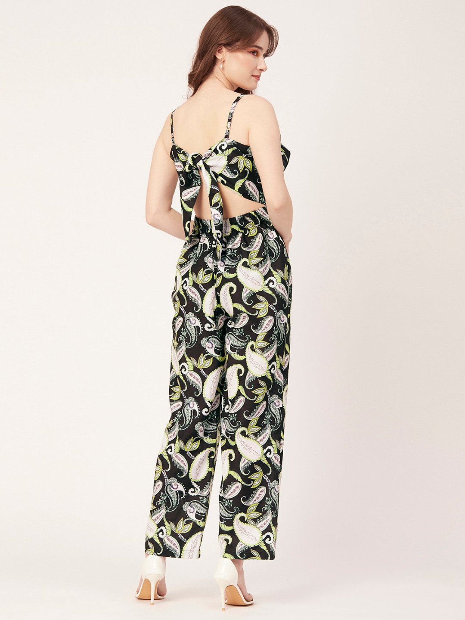 Moomaya Black Printed Jumpsuit