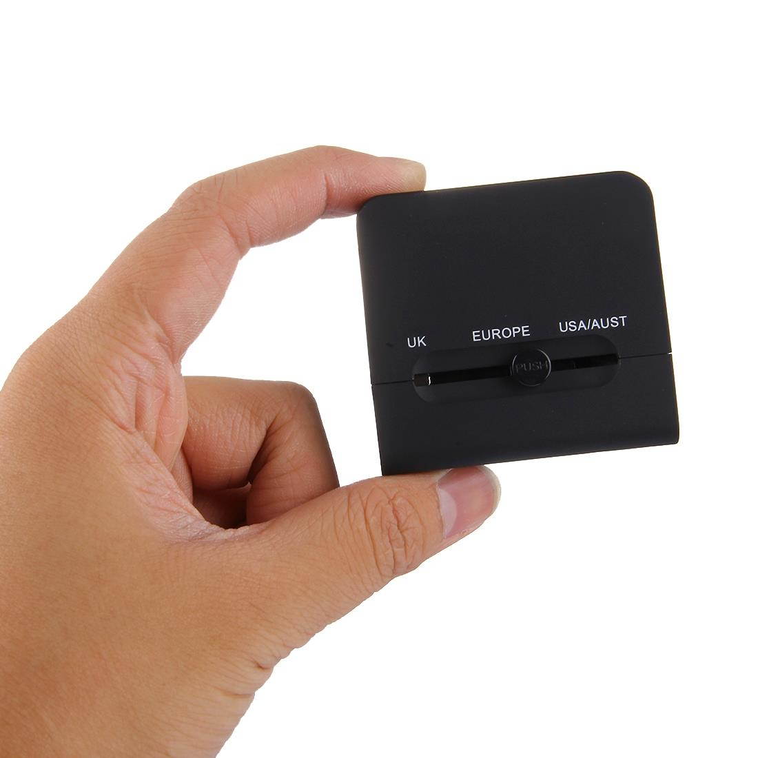 5V 2.1A Dual USB Power Socket Charger Adapter, UK / EU / US / AU Plug(Black)