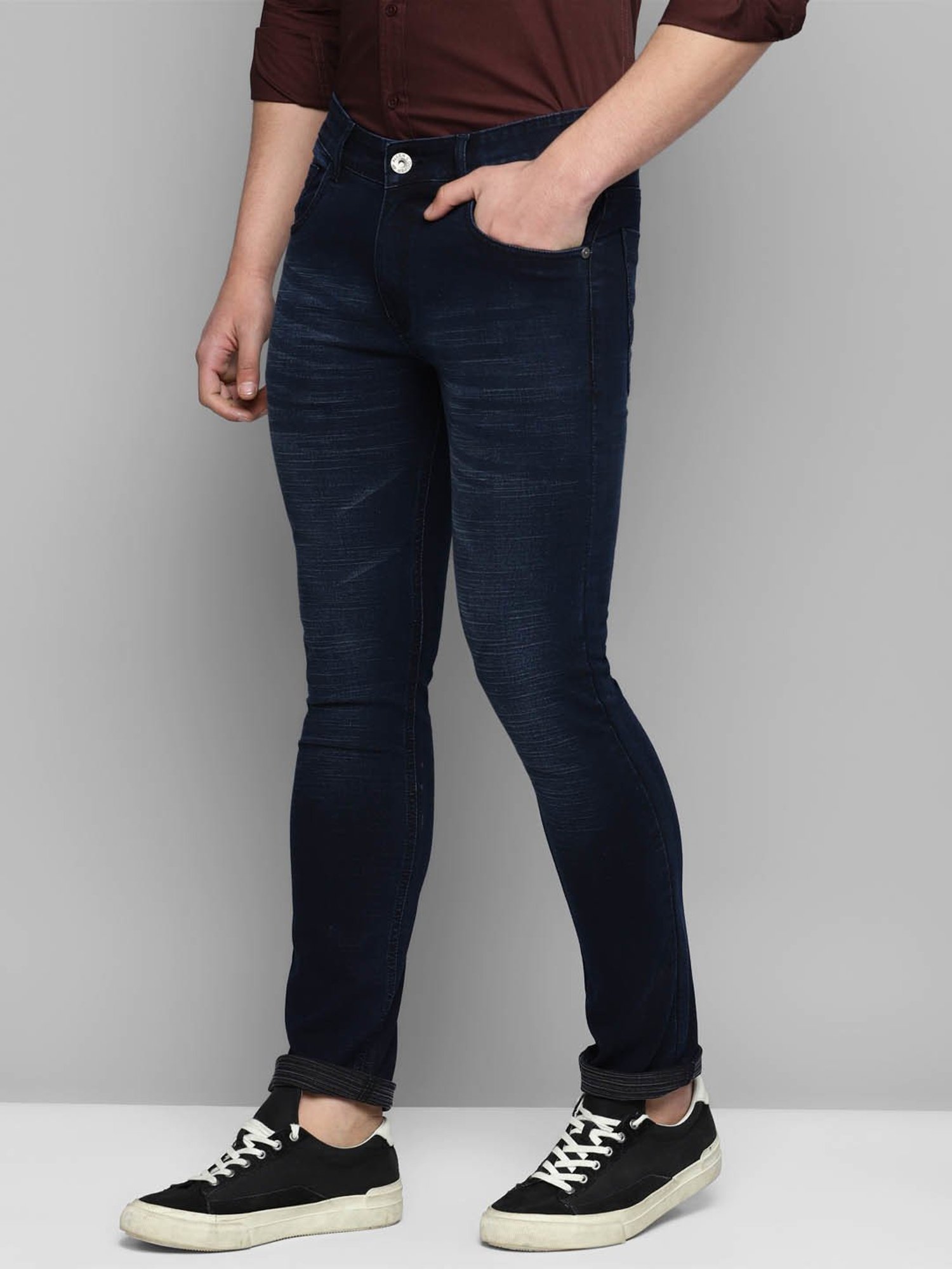 Allen cooper Dark Blue Regular Fit Jeans