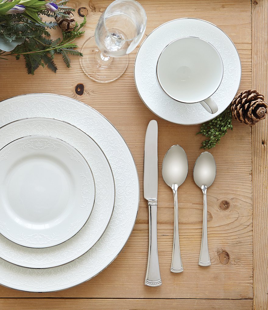 Wedgwood English Lace Platinum Bone China Saucer