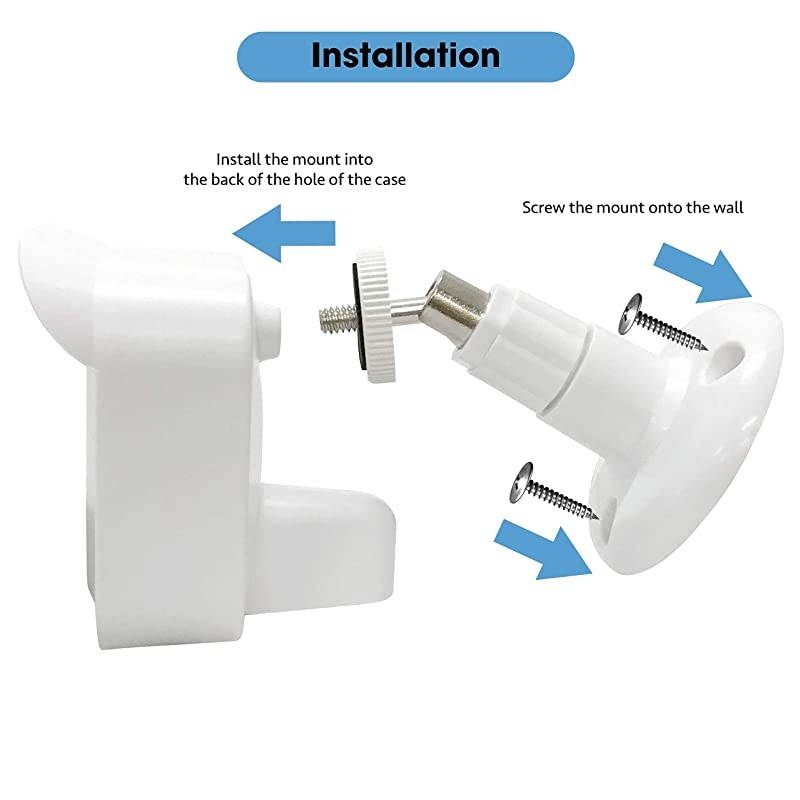 Hard Case for Blink XT 2 Camera wMount Bracket White 1 pcs Blink XT Covers wGlarereducing Hood Indoor Outdoor Blink Camera Cover Case Swivel Rotating Wall Mounting Housing Stand by