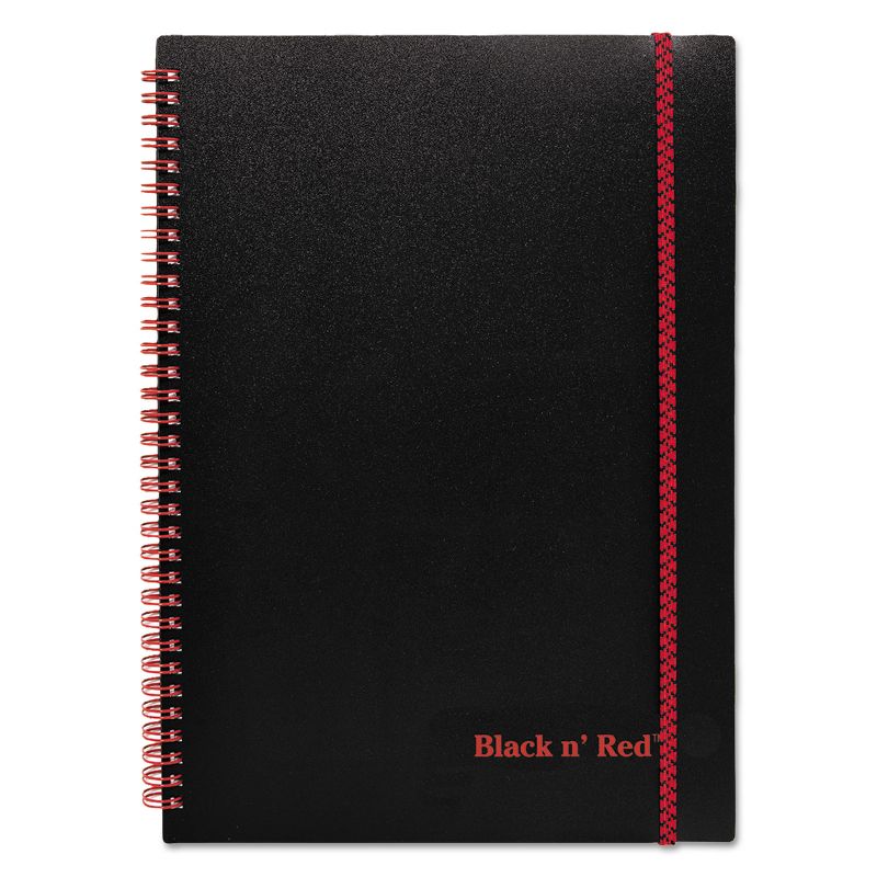 Black n' Red Twin Wire Poly Cover Notebook Legal Rule 11 3/4 x 8 1/4 70 Sheets E67008