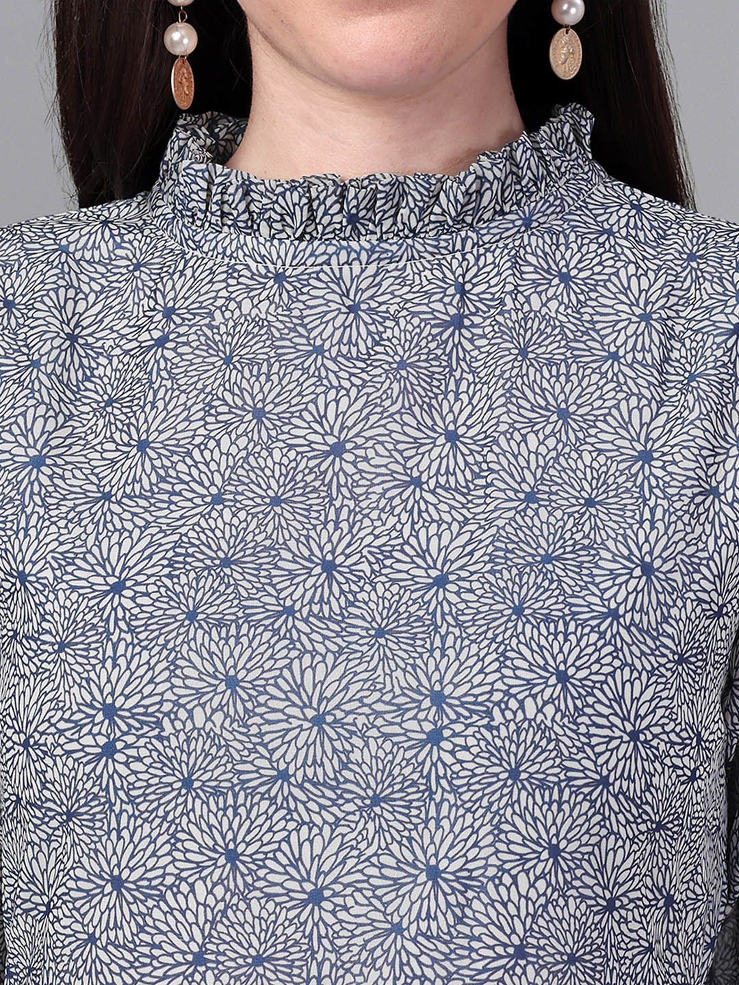 MASAKALI.CO Grey Printed A Line Dress