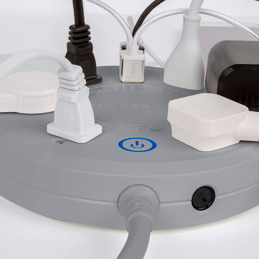 ChargeHub Powerstation 360 10-Device Surge Protector Power Strip