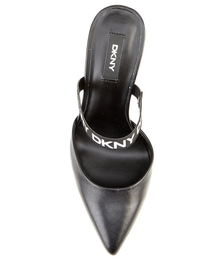 DKNY Dorian Signature Logo Strap Leather Pumps