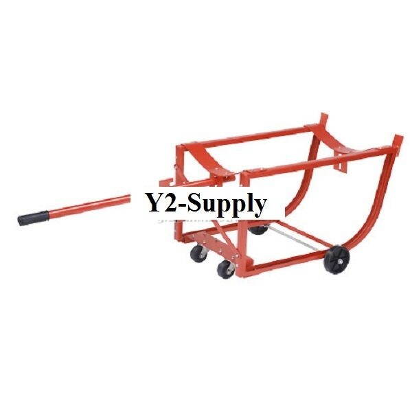 NEW! Easy-Steer Drum Cradle with 5" & 3" dia. Polyolefin Wheels for 55 Gallon!!