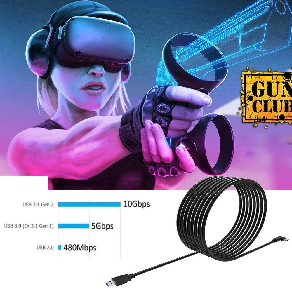 USB C Cable 10FT / 3M,  Oculus Quest Link Cable, High Speed Data Transfer & Fast Charging Cable Compatible for Quest 2 and Oculus Quest and Gaming PC