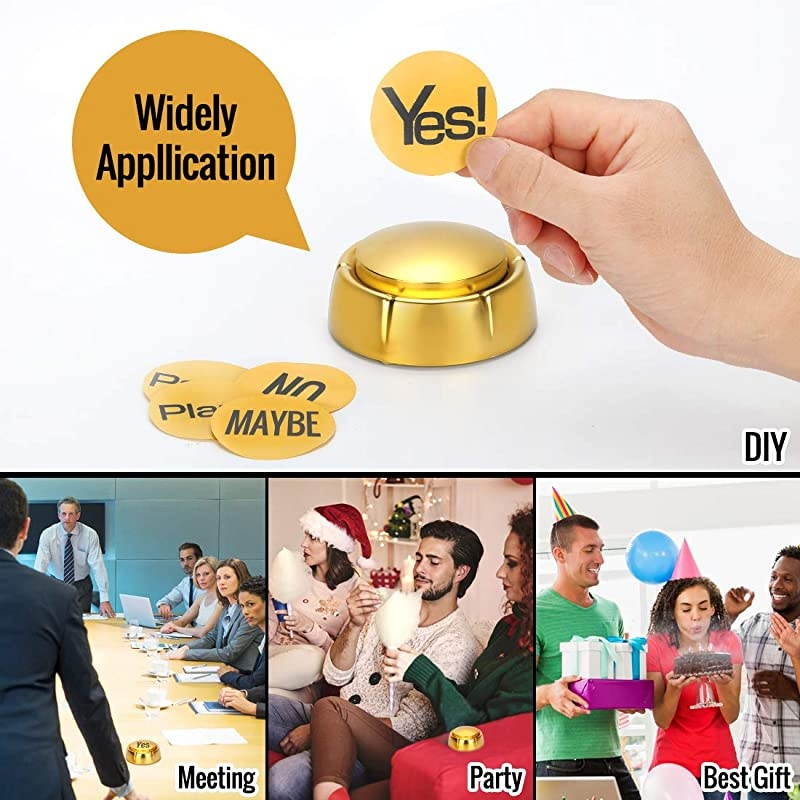 30S Voice Recorder Talking Button Yellow and Blue