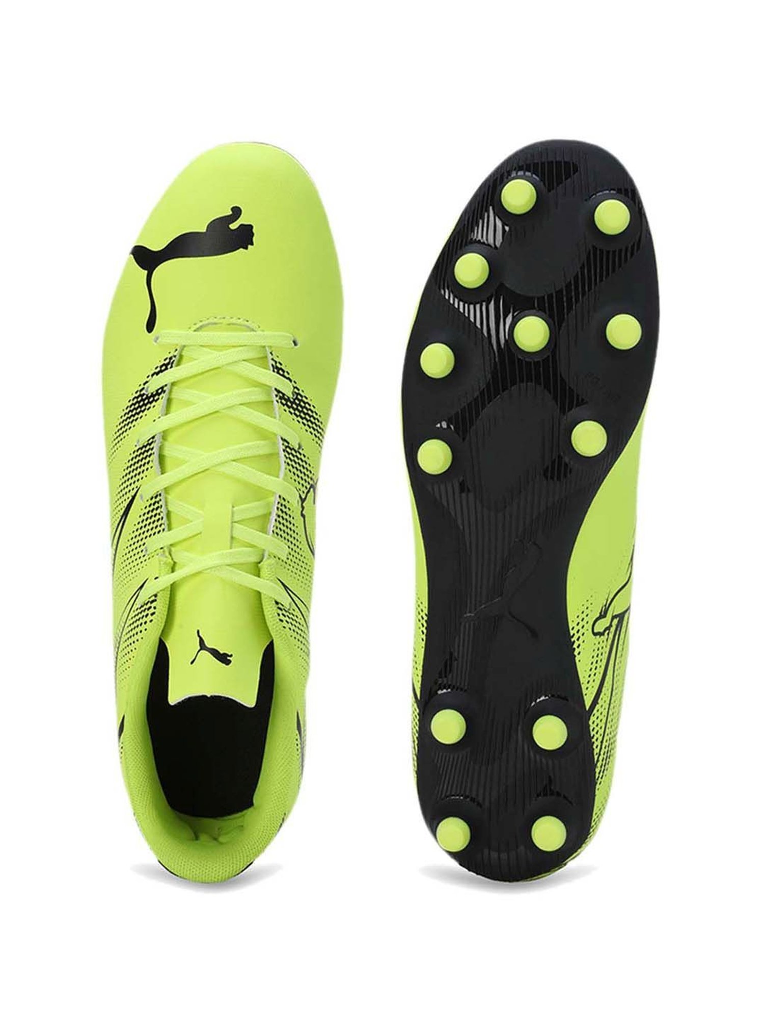 Puma Men's ATTACANTO FG/AG Electric Lime Football Shoes