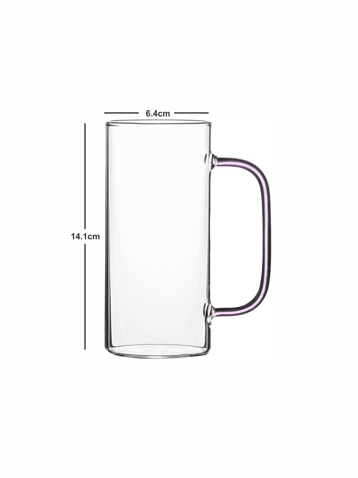 Melbify Roll Sip Transparent Cocktail Glass with straw 250ml - Set of 2