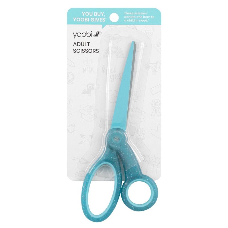 Adult Glitter Handle Scissors Arctic Blue - Yoobi™