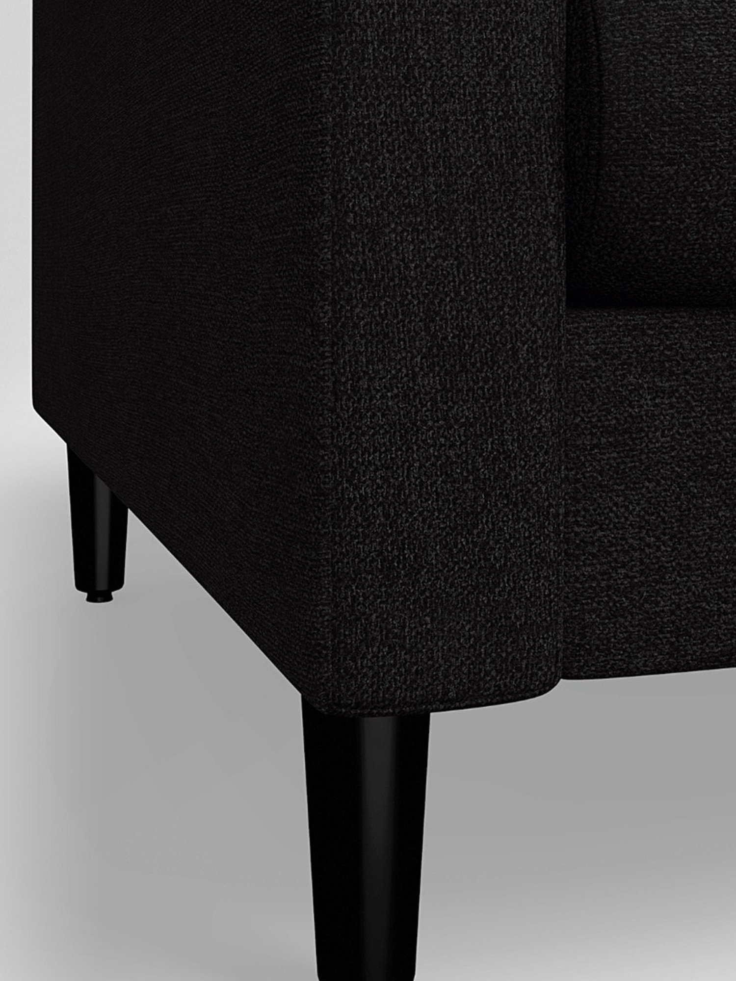 Godrej Interio Flight Dark Grey Pinewood 1 Seater Sofa