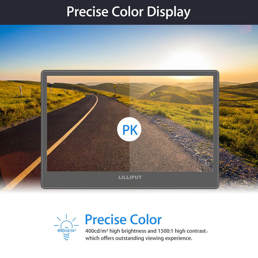 Lilliput 12.5 inch Monitor 4K 3840x2160 HDMI Quad View 3G-SDI input for Camera Top DSLR Field Display