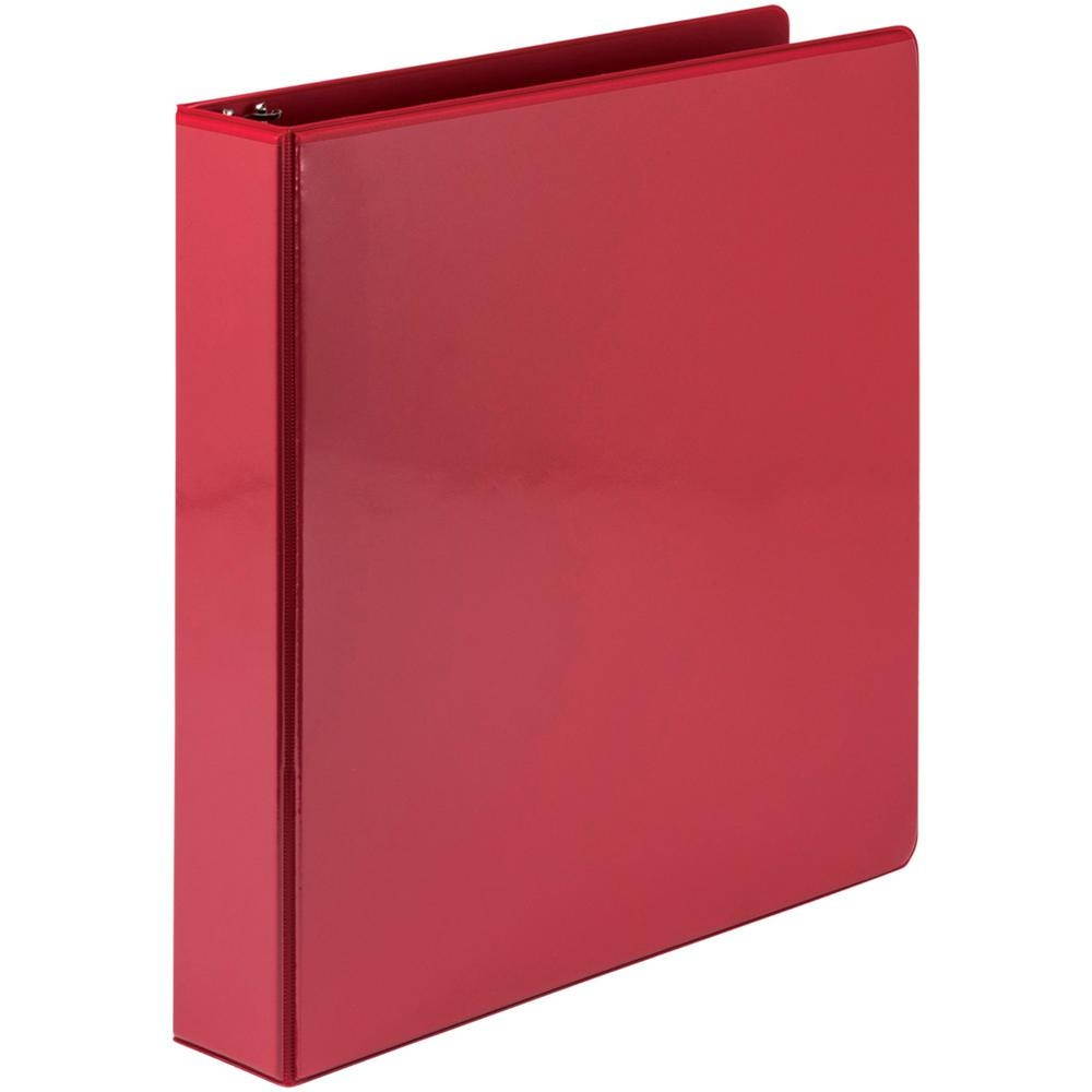 Samsill View Binder Round Ring 1-1/2" Capacity 11"x8-1/2" Red 18553