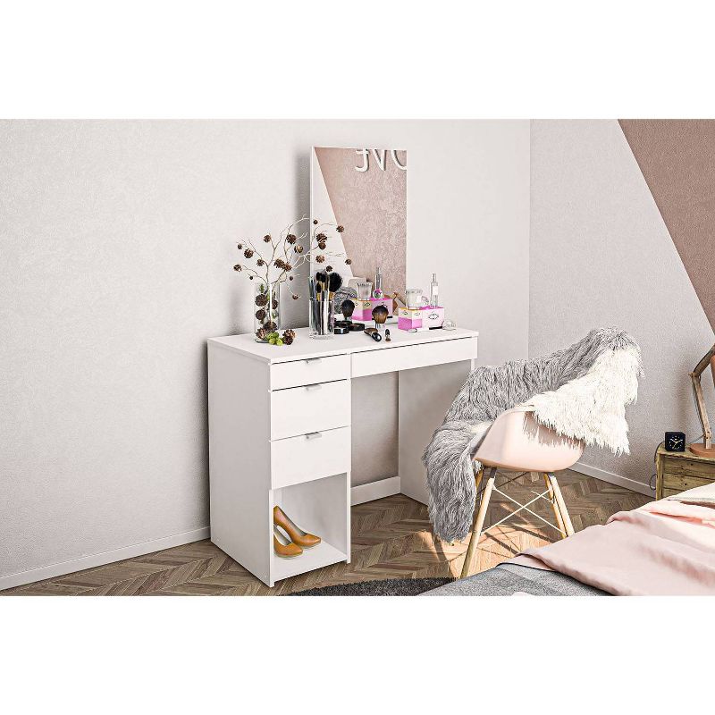Savannah Vanity with Mirror White - Chique