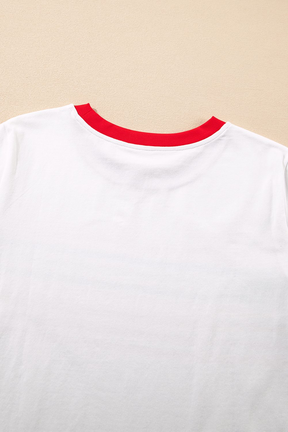 Red Cheetah Print Casual Short Sleeve Crew Neck T Shirt