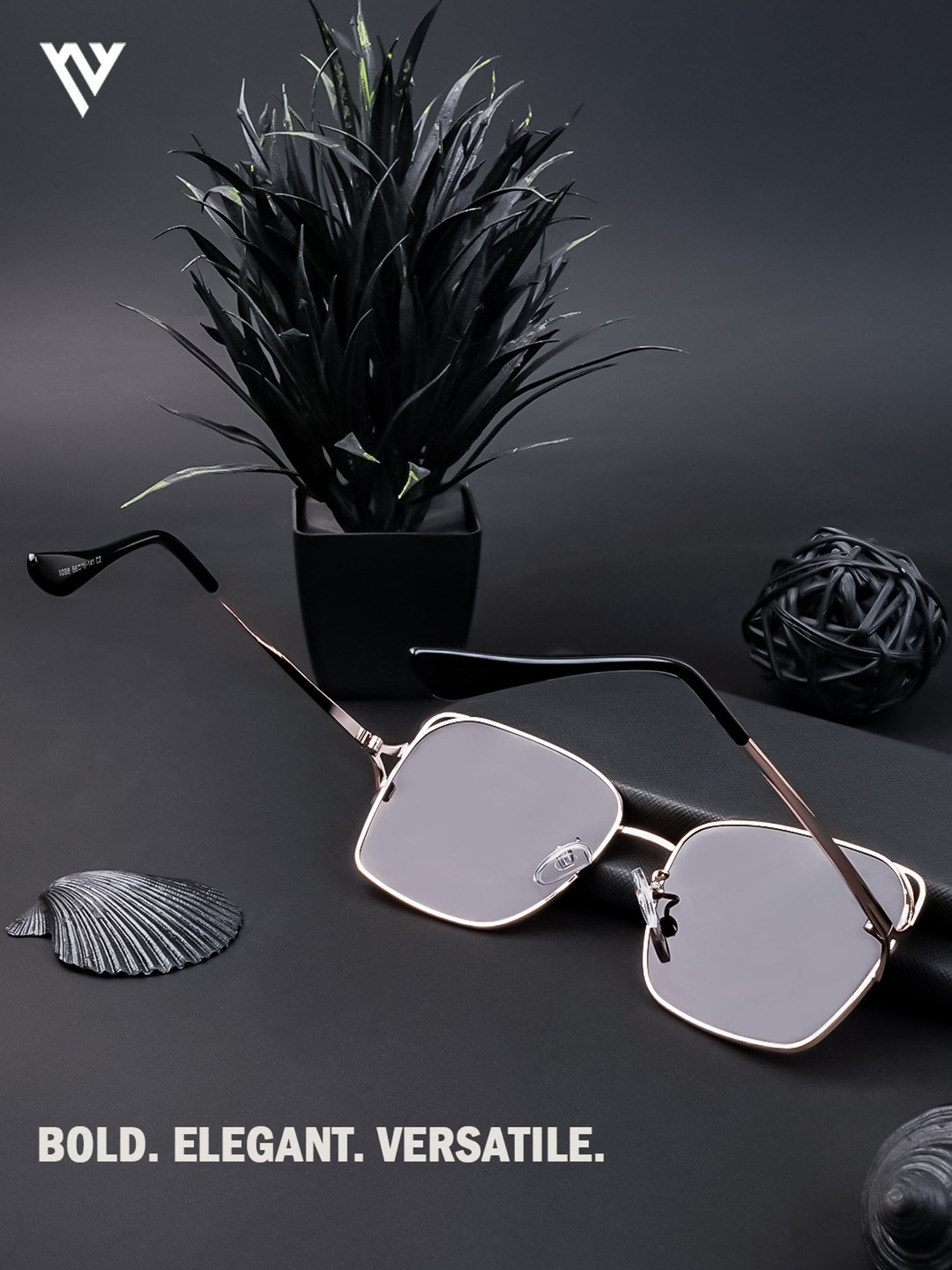 Voyage Red Square Polarised and UV Protected Lens Unisex Sunglasses