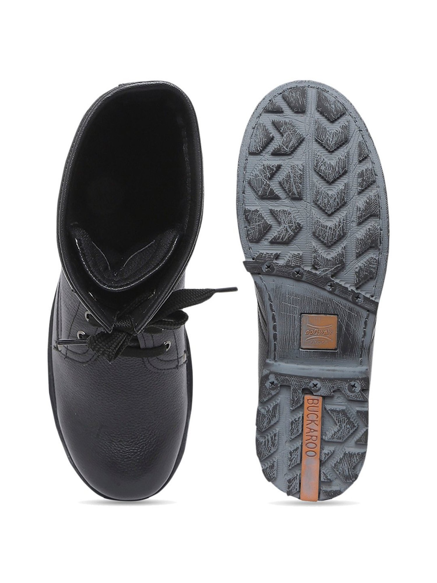 BCK by Buckaroo Men's FRANKLIN Black Derby Boots