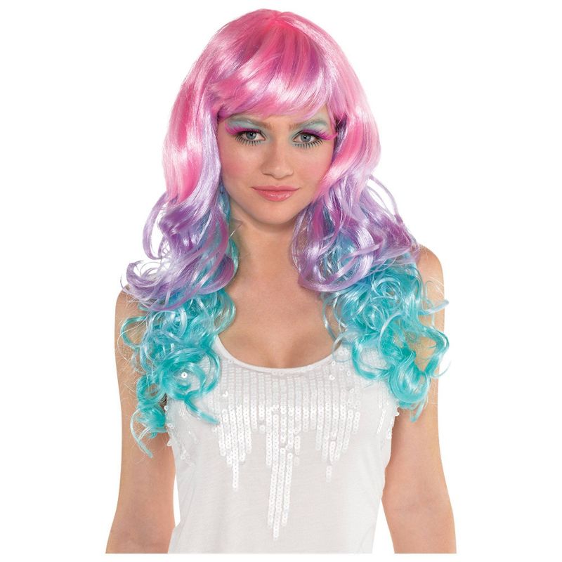 Pastel Rainbow Halloween Costume Wig