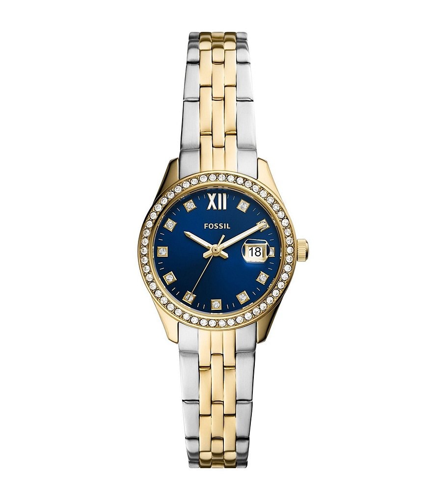 Fossil Scarlette Micro Three-Hand Date Two-Tone Stainless Steel Watch