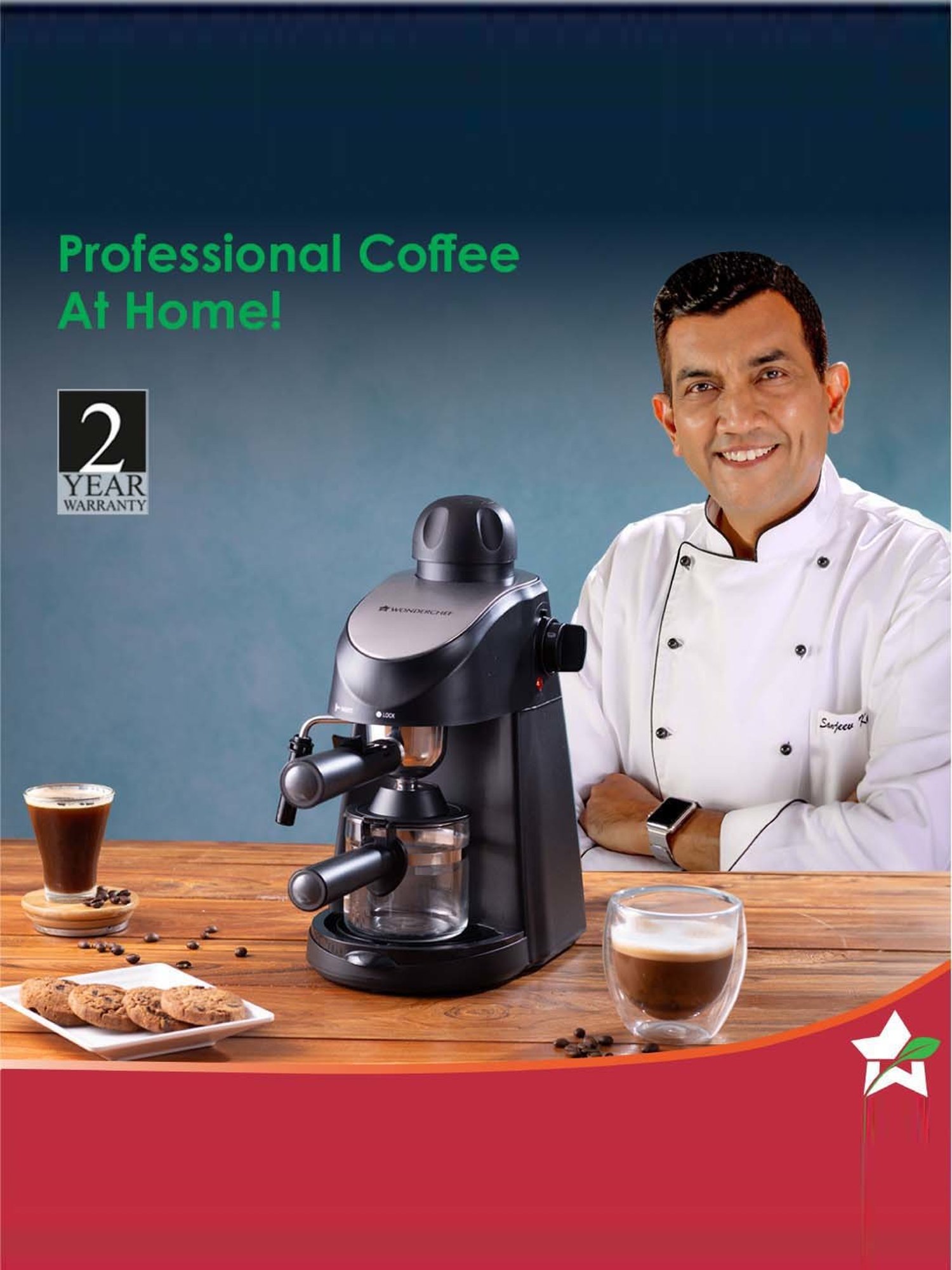 Wonderchef Regalia Capsule Coffee Machine with Frother (1400W, Black)