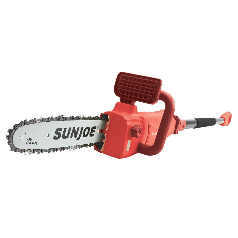 Sun Joe 10'' 8.0 Amp Electric Convertible Pole Chain Saw Red