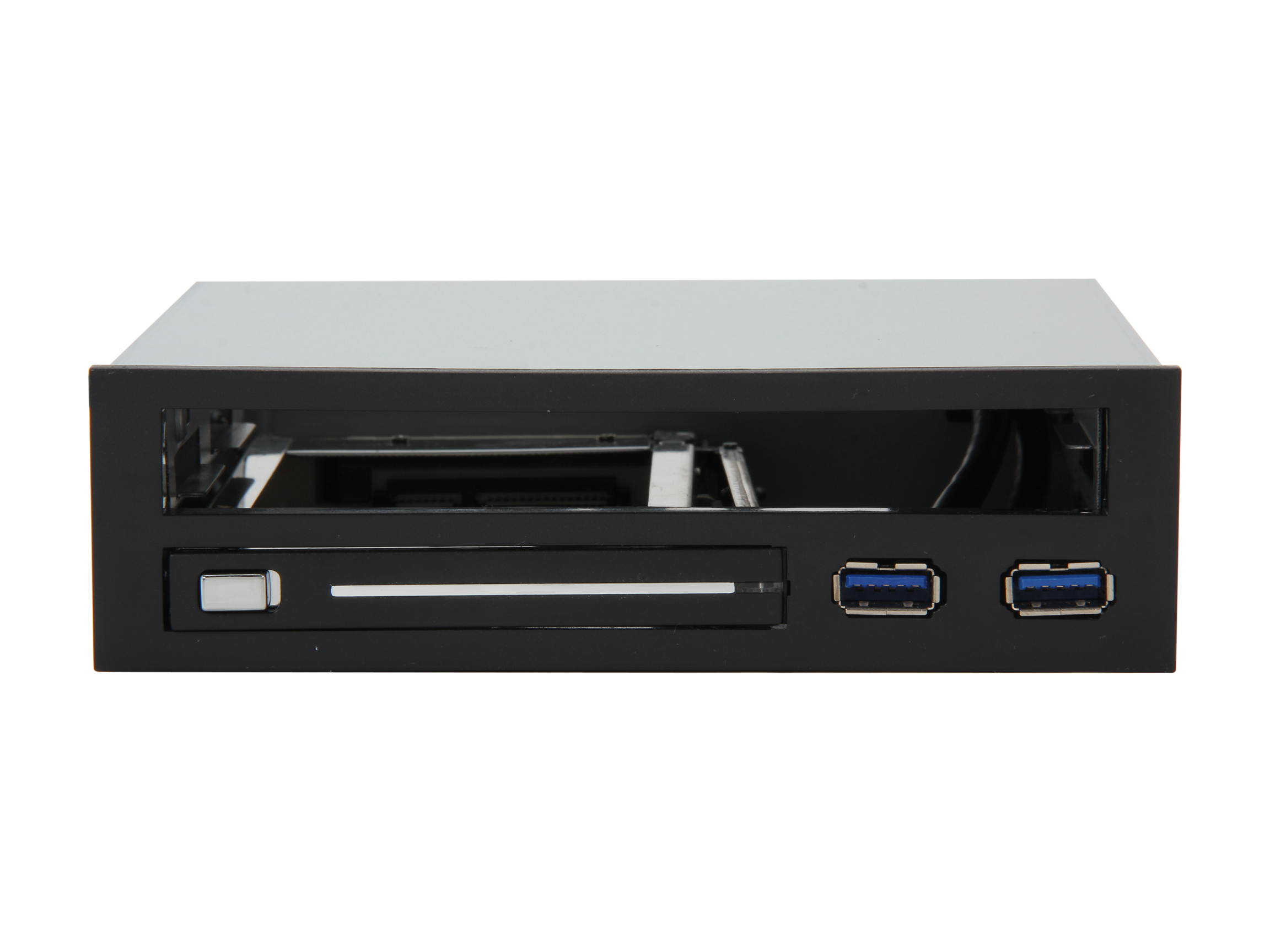 SYBA SY-MRA55005 Multipurpose 5.25" Bay Adapter for Slim Optical Drive and 2.5" SATA I / II / III HDD, with 2 USB 3.0