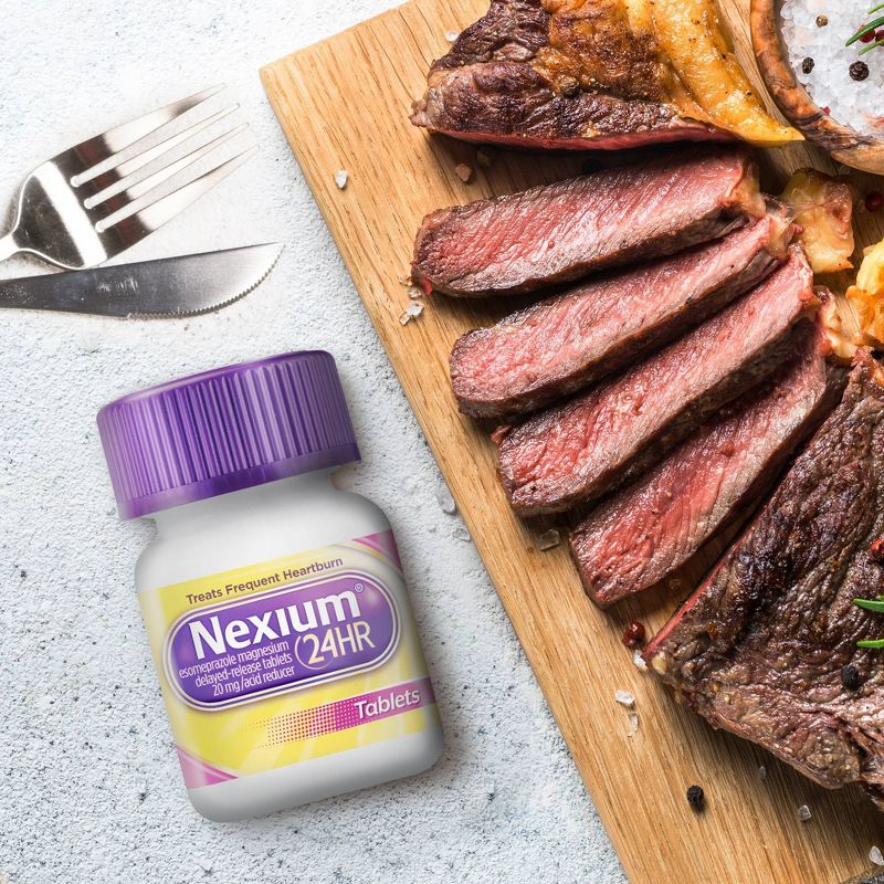 Nexium 24-Hour Delayed Release Heartburn Relief Tablets with Esomeprazole Magnesium Acid Reducer - 42ct