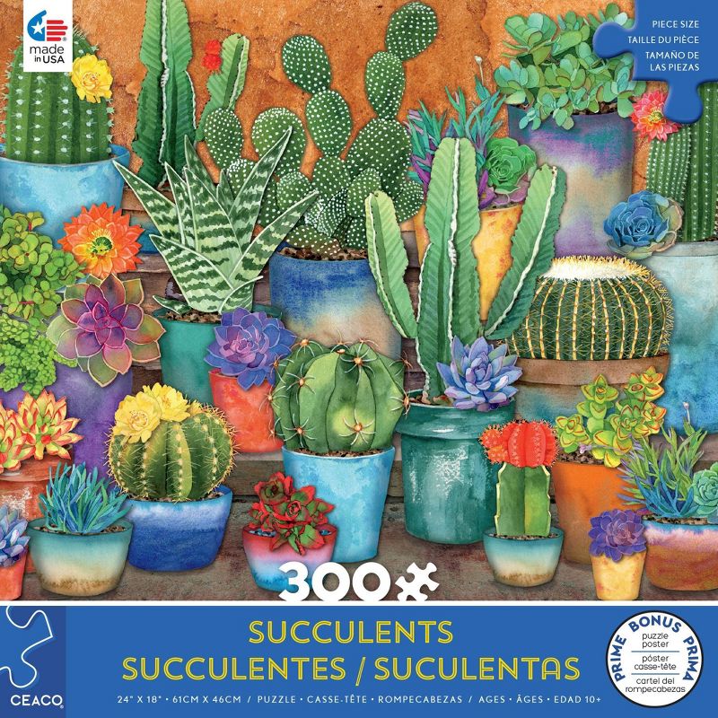 Ceaco Succulents: Cactus Pots Jigsaw Puzzle - 300pc