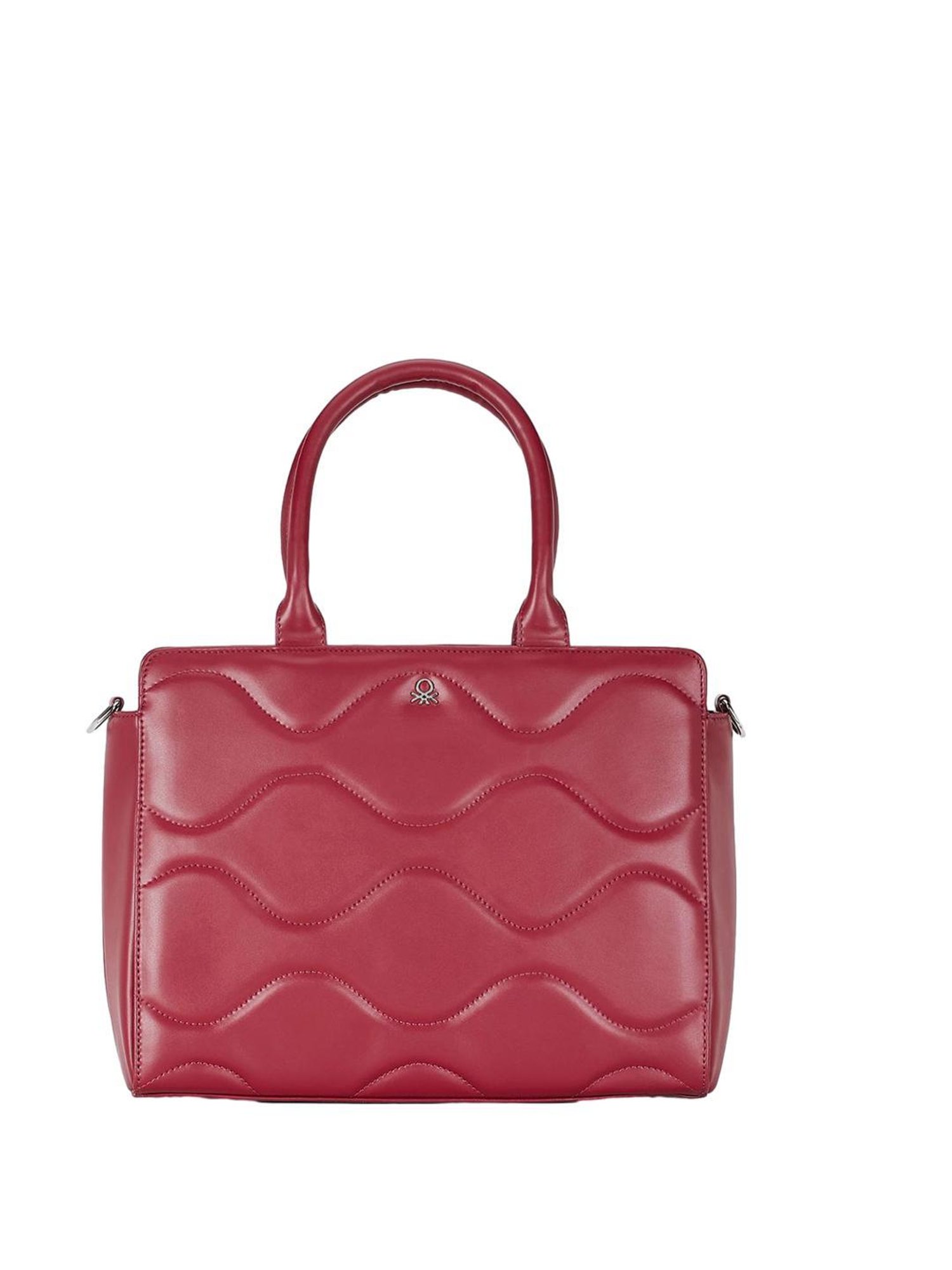 United Colors of Benetton Camilla Maroon Quilted Medium Handbag