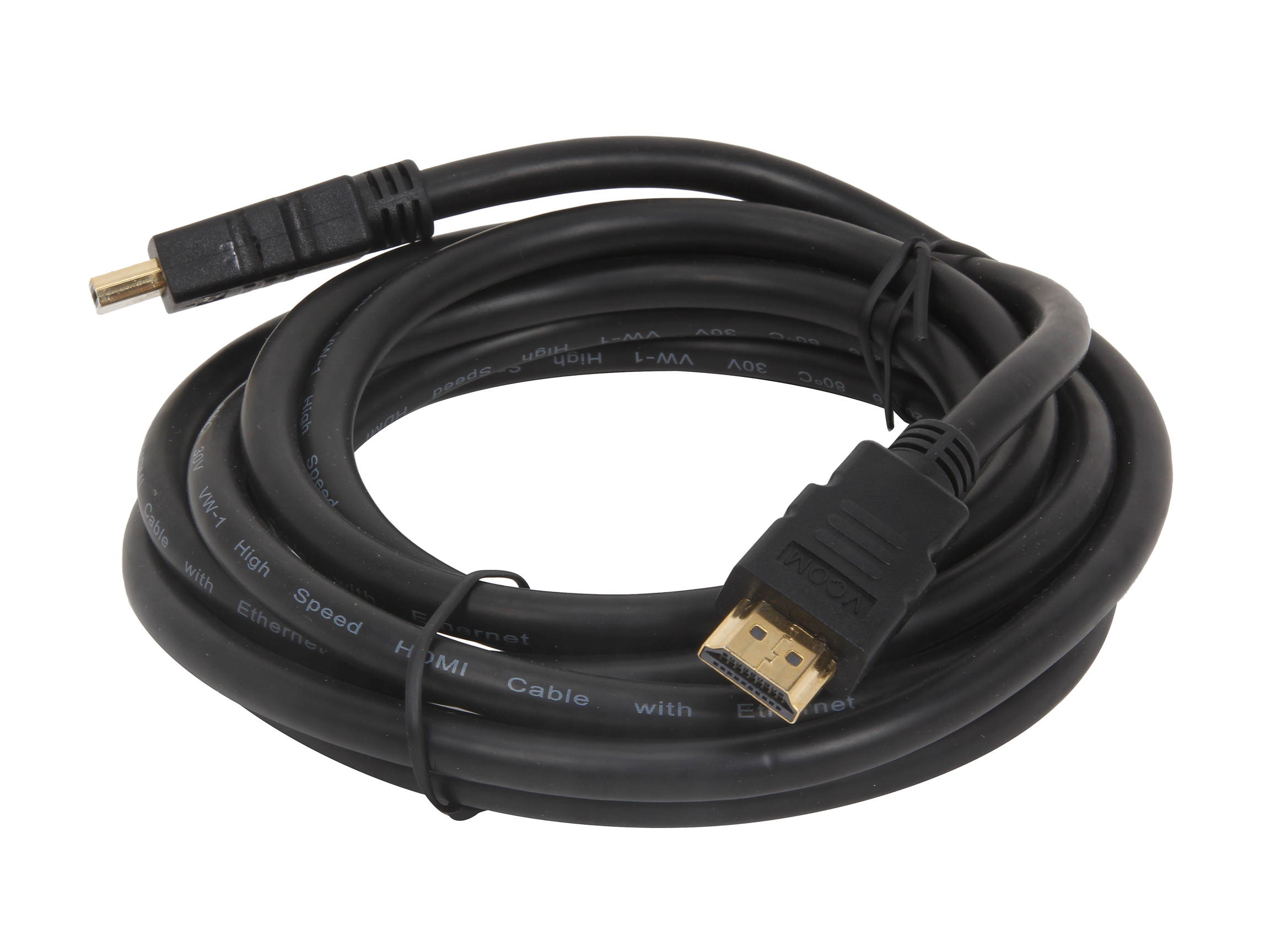 VCOM VC-HDMI10M 10 ft. HDMI&reg; 1.4V Type A to Type A High Speed with Ethernet Black Cable