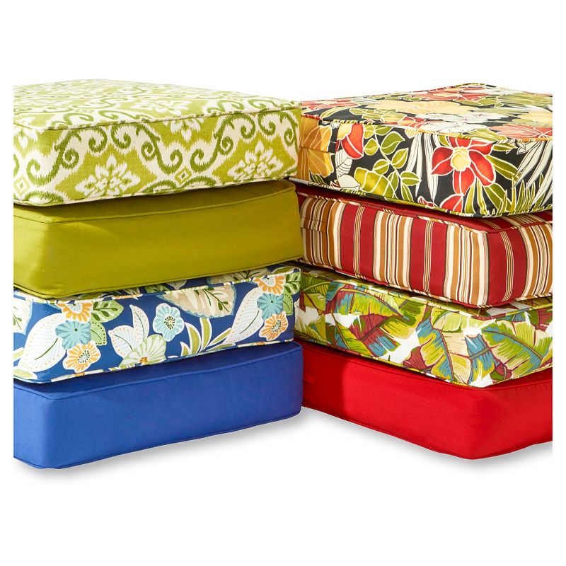 2pc Aloha Black Outdoor Deep Seat Cushion Set - Kensington Garden