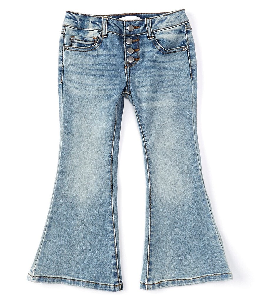 Hippie Girl Little Girls 4-6X REPREVE Destructed Denim Skinny Jeans