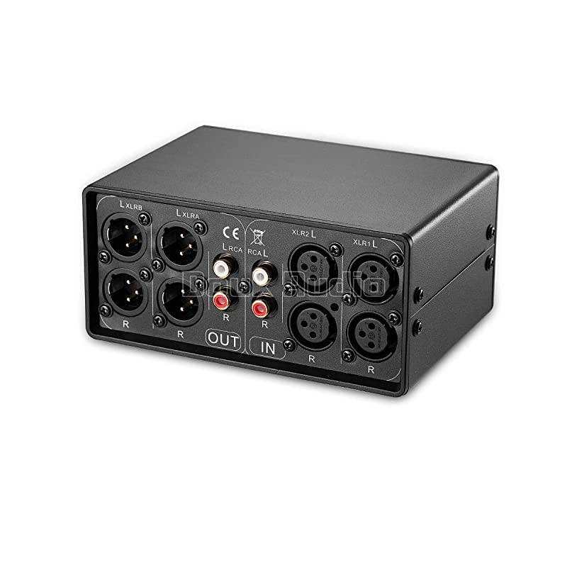Little Bear MC3 3-IN-3-OUT XLR Balanced/RCA Stereo Converter Audio Selector Splitter Box Passive Preamp XLR to RCA Audio Switch (XLR & RCA)