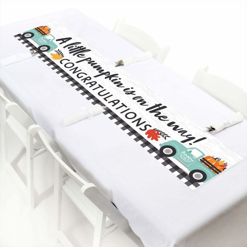 Big Dot of Happiness Happy Fall Truck - Baby Shower Decorations Party Banner