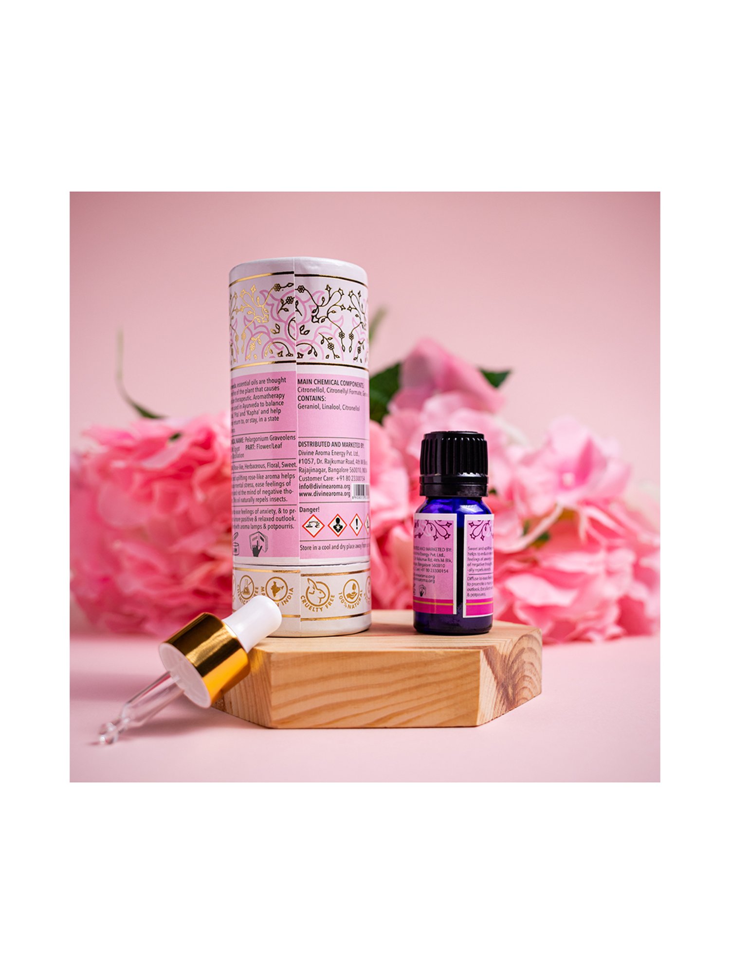 Divine Aroma Geranium Essential Oil - 10 ml