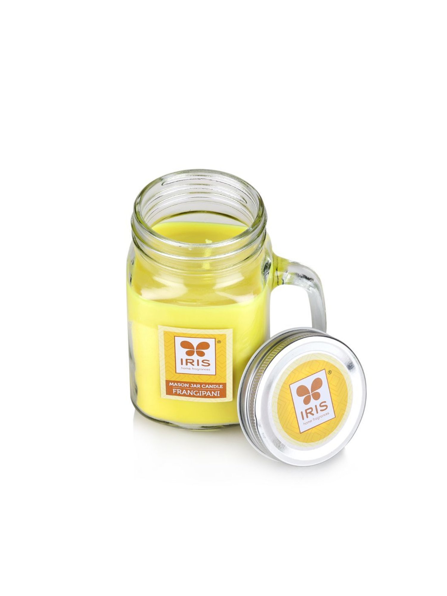 IRIS Yellow Frangipani Mason Jar Scented Candles