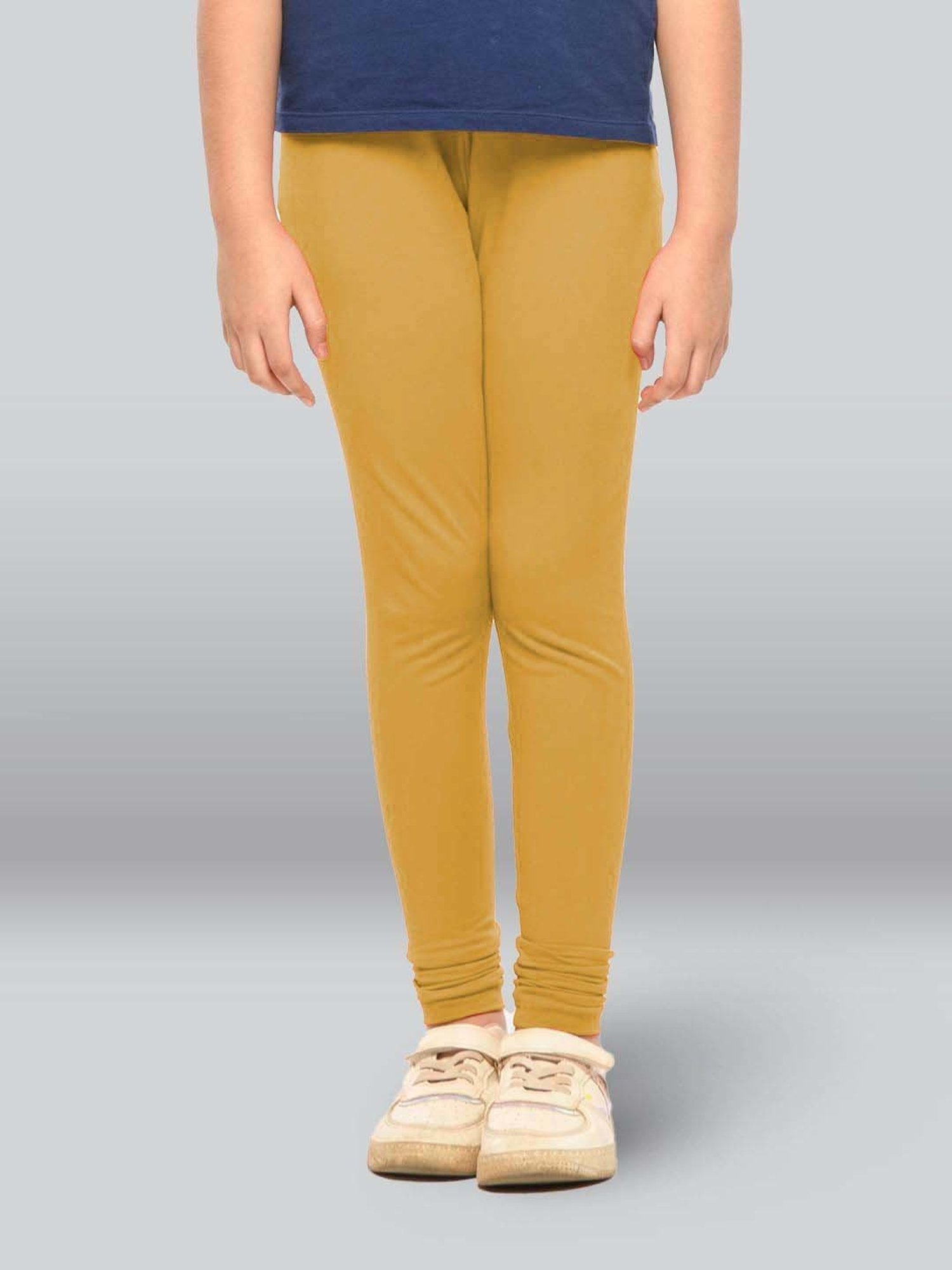 Jockey Kids White & Black Cotton Striped Leggings