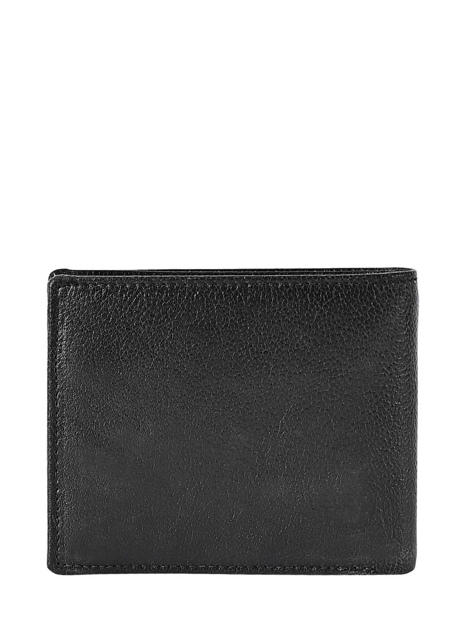 Eske Alfie Black Textured Leather Bi-Fold Wallet for Men