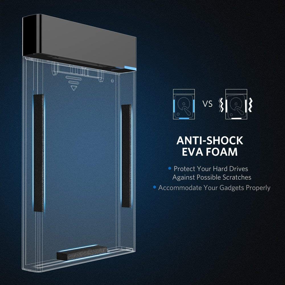 Wanmingtek USB3.0 HDD Case SATA USB3.0 External Hard Drive Case Enclosure Support UASP Max 6TB for 2.5 SSD SATA Seagate, WD, Toshiba